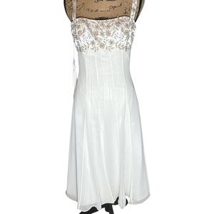 Sophia Tolli White and Gold Wedding Dress Size 8